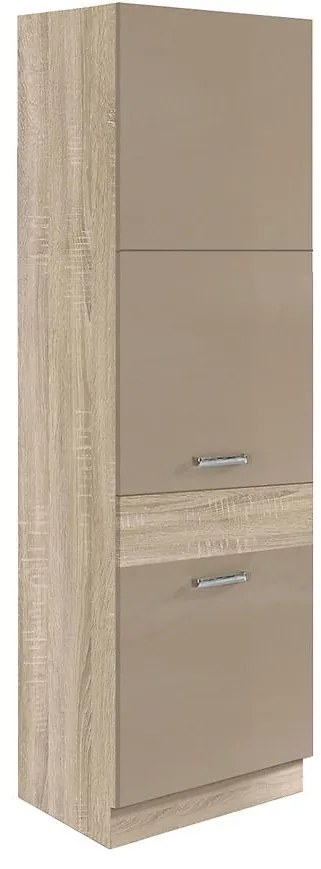 Kuchynská skrinka Premio 21D sonoma/cappuccino lesk