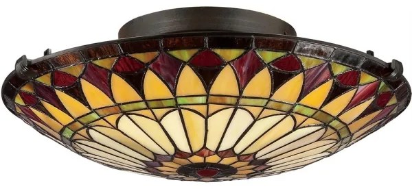 Elstead QZ-WEST-END-F - Stropné svietidlo Tiffany WEST 2xE27/75W/230V