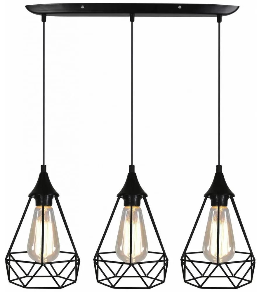 Luster na lanku GRAF 3xE27/60W/230V