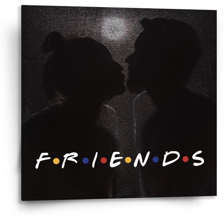 Sablio Obraz Seriál Priatelia FRIENDS Bozk - 110x110 cm