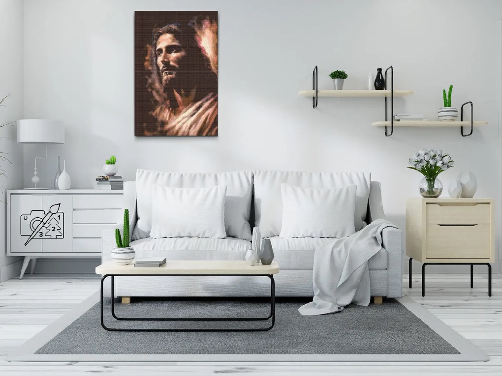 Gario Diamantové maľovanie Ježiš 3 Rozmery: 80 x 120 cm, Rámovanie: S vnútorným rámom, Diamanty: Štvorcové