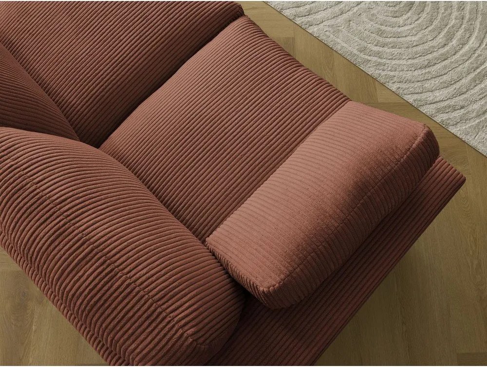 Oranžová menčestrová rohová pohovka Belair – Bobochic Paris