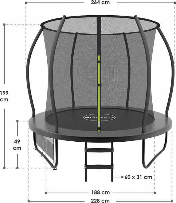InternetovaZahrada Trampolína Ø228 cm SkyBounce