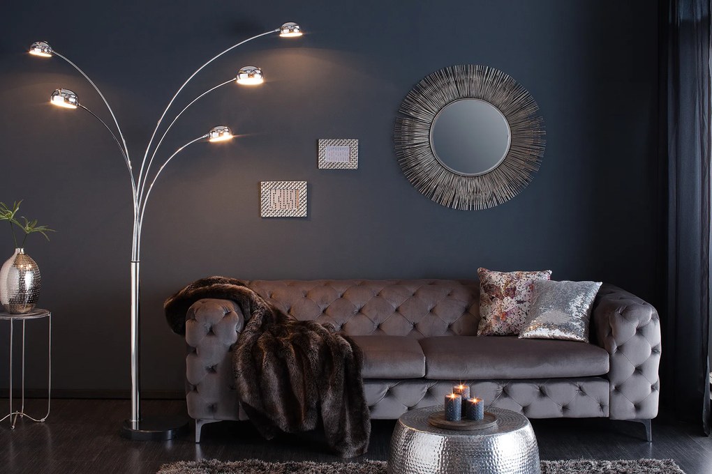 Stojacia lampa Five Lights chróm