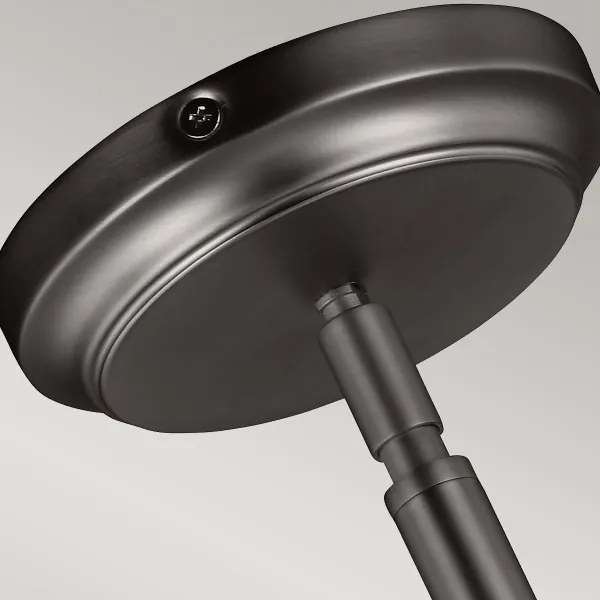 Feiss FE-HOBSON-P-M-SN - Luster na tyči HOBSON 1xE27/60W/230V strieborná