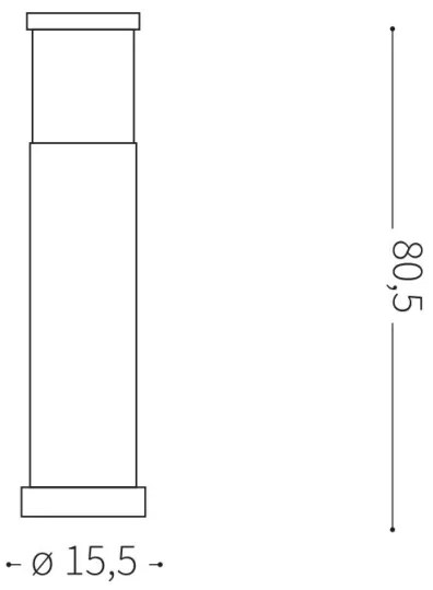 Ideal Lux - Vonkajšia lampa 1xE27/42W/230V 80 cm IP44 antracit
