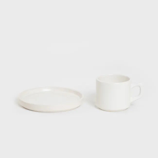 Šálka FAMELIO biela s podšálkou 725463 200 ml