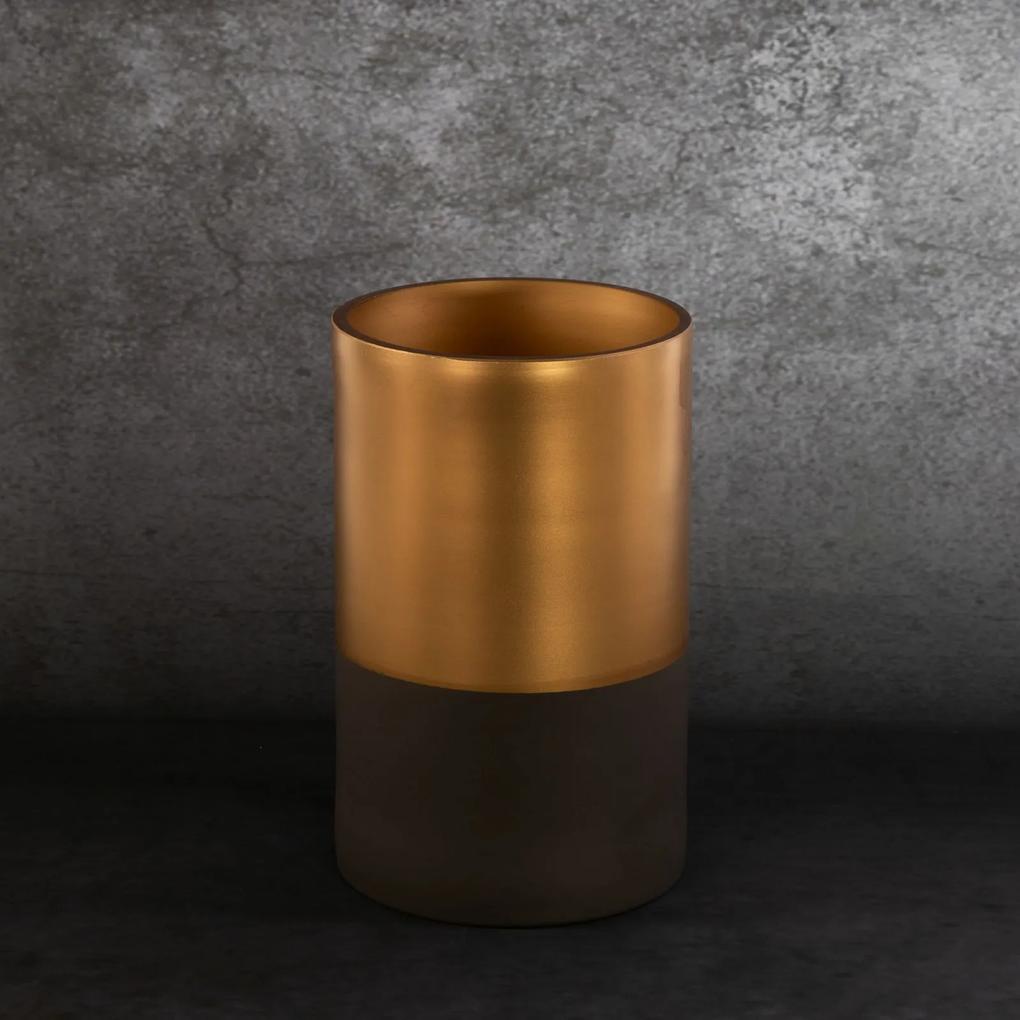 Dekoračná váza ALISMA 15x25 cm čierno zlatá