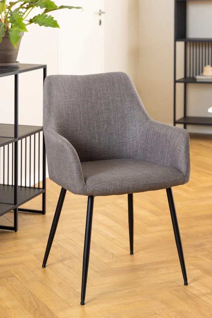 VERA Svetlosivá Taupe (látka Basel 34) – MODERNÁ ČALÚNENÁ KRESLOVÁ STOLIČKA DO OBÝVAČKY/JEDÁLNE LOFT