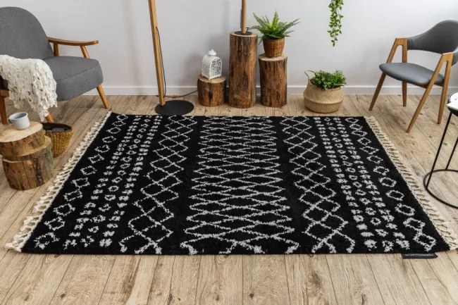 Koberec BERBER ETHNIC G3802 čierny / biely Fredzle berber marokánsky