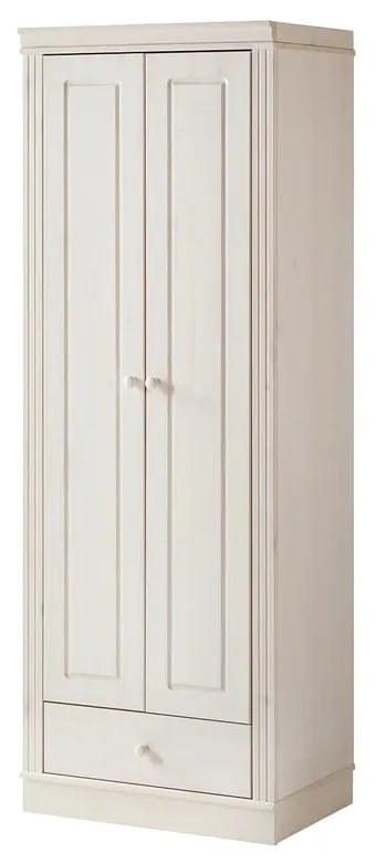 Biela šatníková skriňa z borovicového dreva 65x180 cm Anita – Støraa