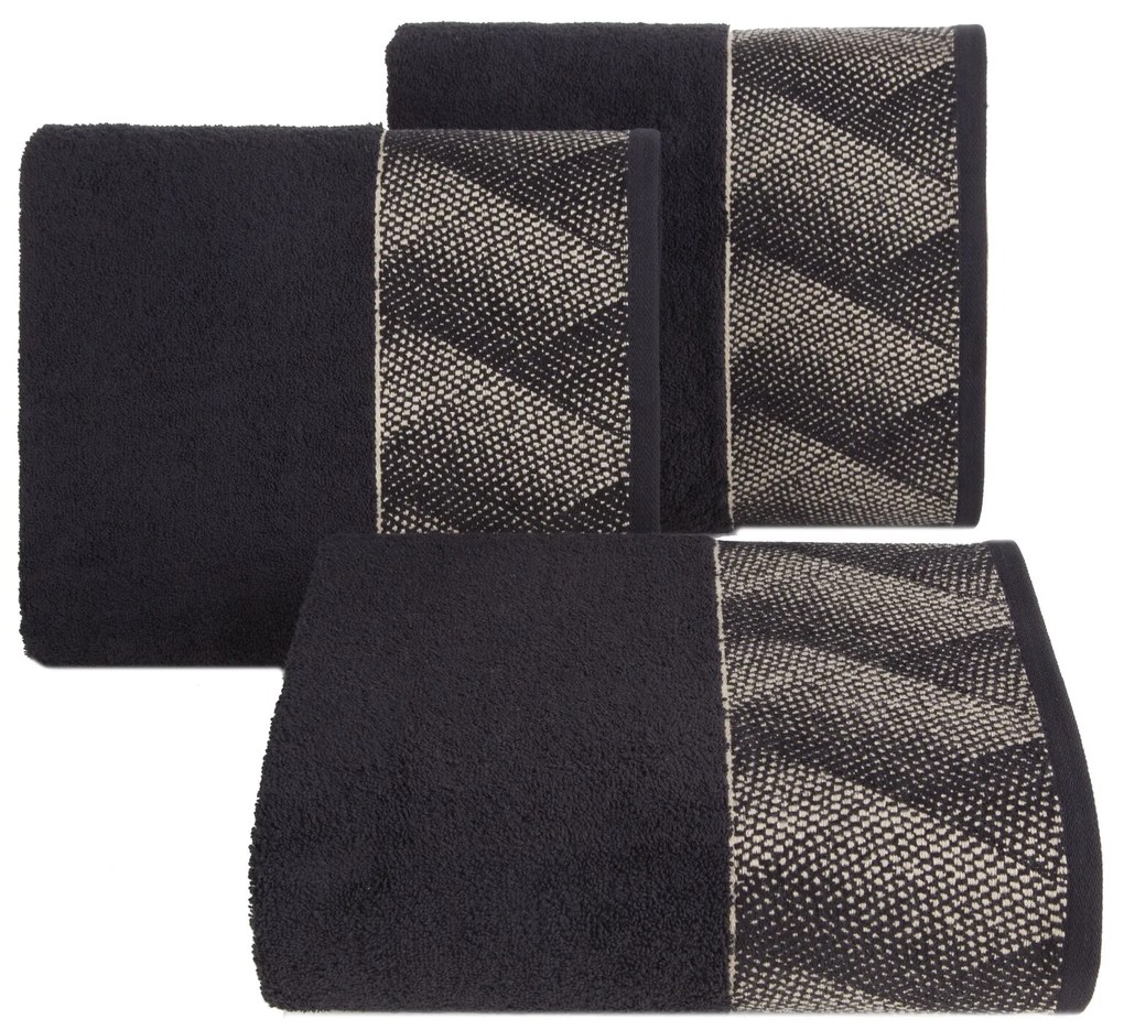 BAVLNENÝ UTERÁK LIMITED COLLECTION VICTORIA12 50X90 CM ČIERNA