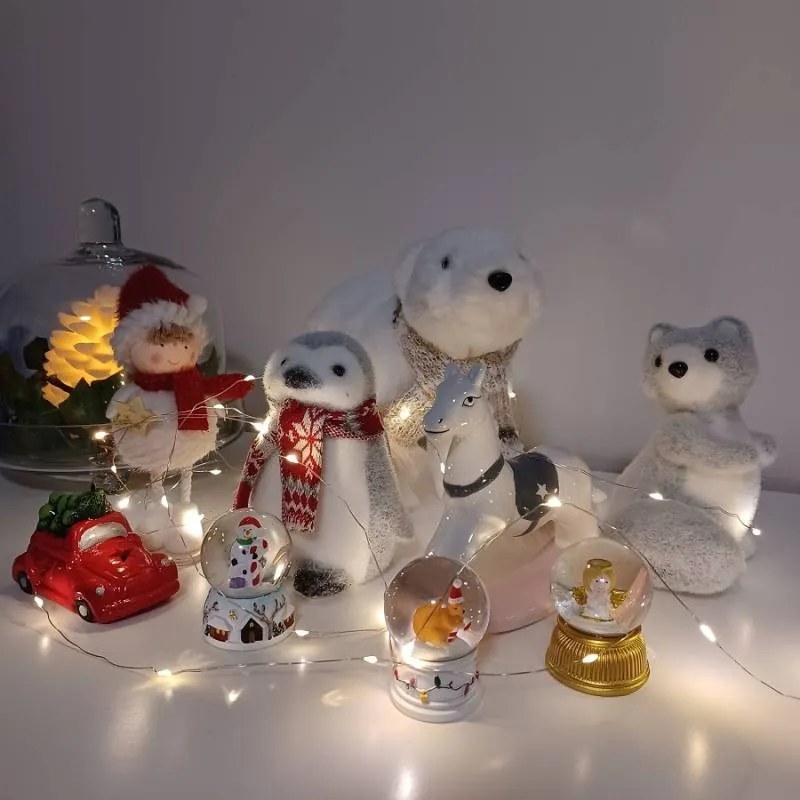 DECOLED Tučňák, 12 x 10 x 15 cm, šedý