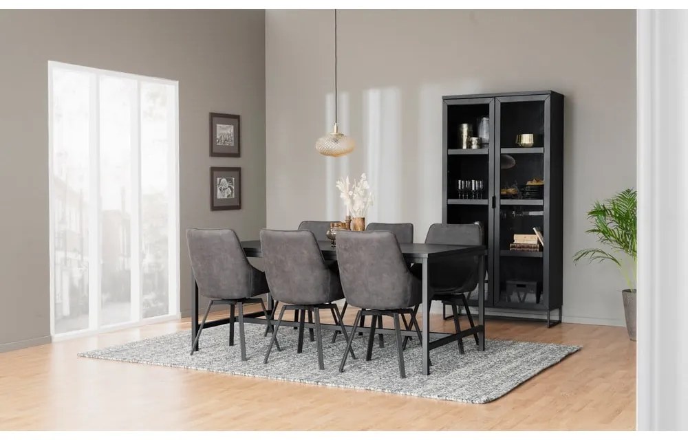 Vitrína z dubového dreva v prírodnej farbe 95x195 cm Everett - Rowico