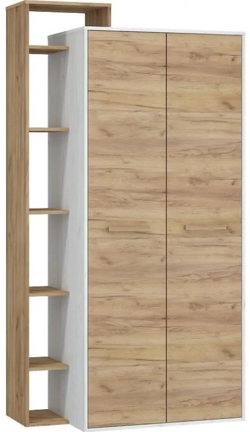 Skriňa RIO L2D craft biela/zlatý