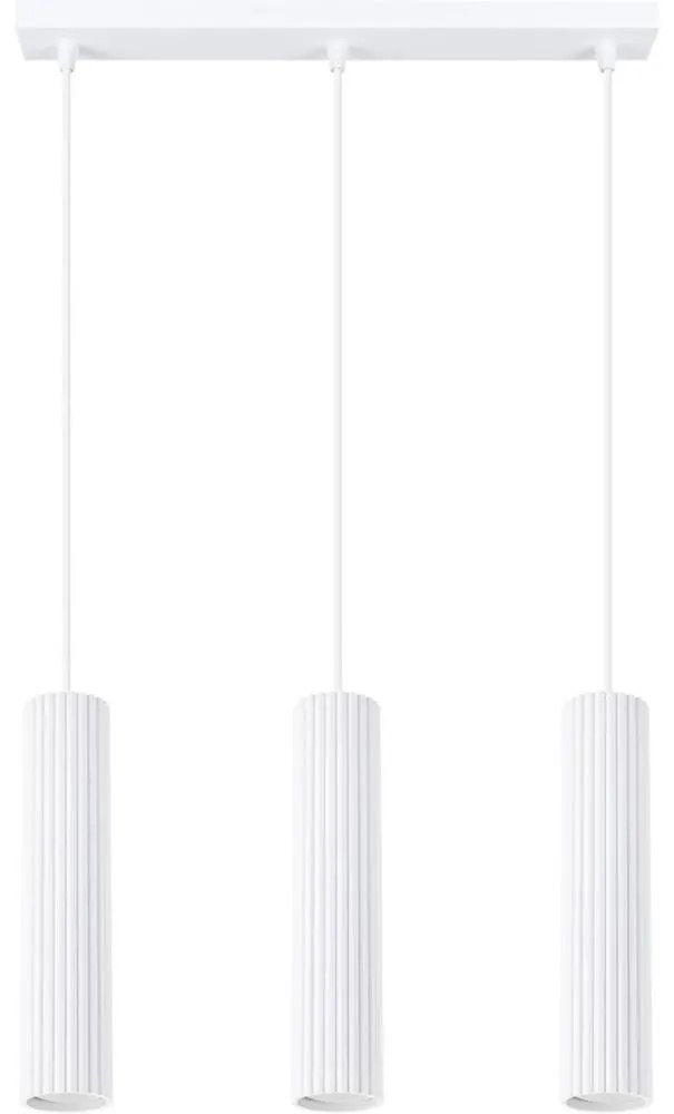 Sollux SL.1537 - Luster na lanku KARBON 3xGU10/10W/230V biela