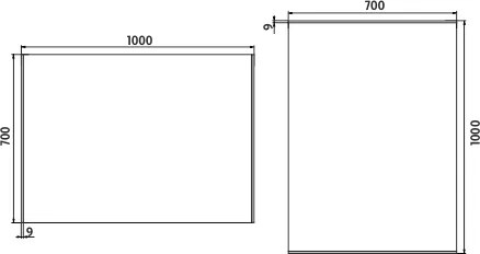 Nimco LED zrkadlo 1000x700 - ZP 9004
