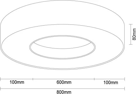 LED stropné svietidlo LED/80W/230V 3000/4000/6500K pr. 80 cm biela
