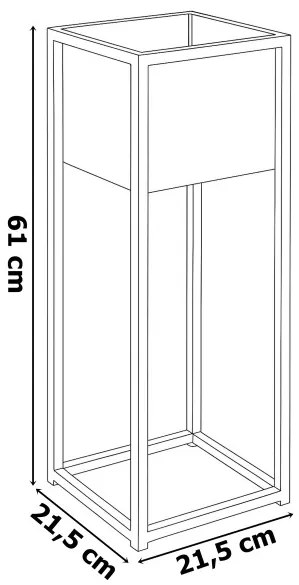 Stojan na kvety CONCOVE čierny 60 cm