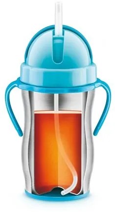 Tescoma BAMBINI detská termoska so slamkou, modrá