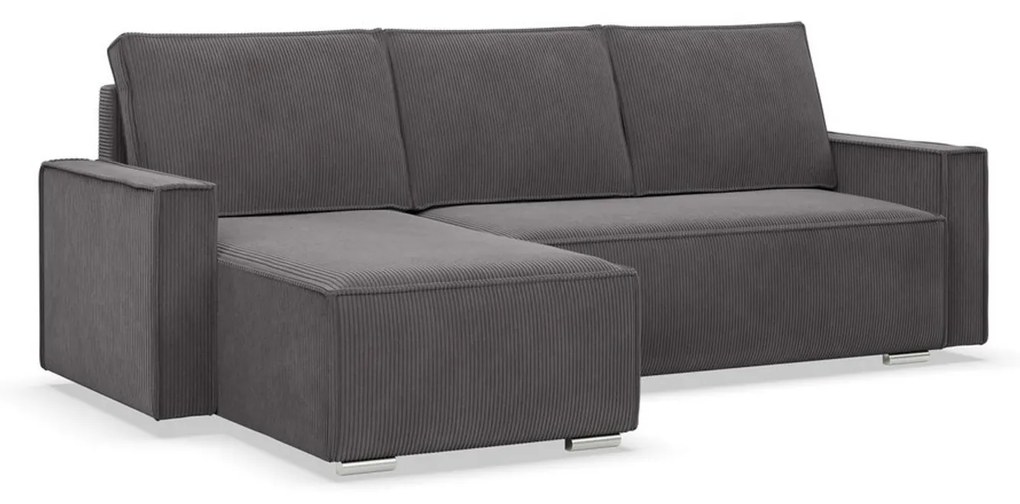 Rohová rozkladacia sedacia súprava LUCCA Sivá