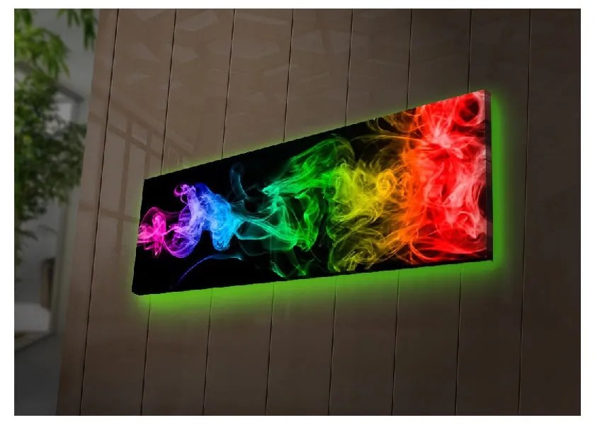 Podsvietený obraz Ledda Psychedelic, 90 × 30 cm