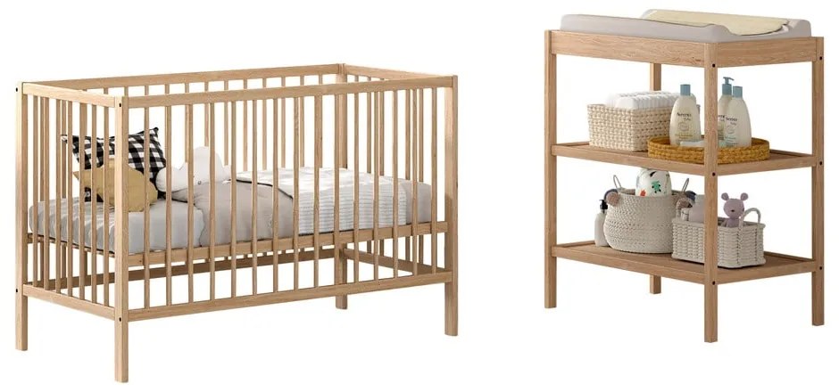 Súprava detského nábytku z bukového dreva 2 ks Dino – Vipack