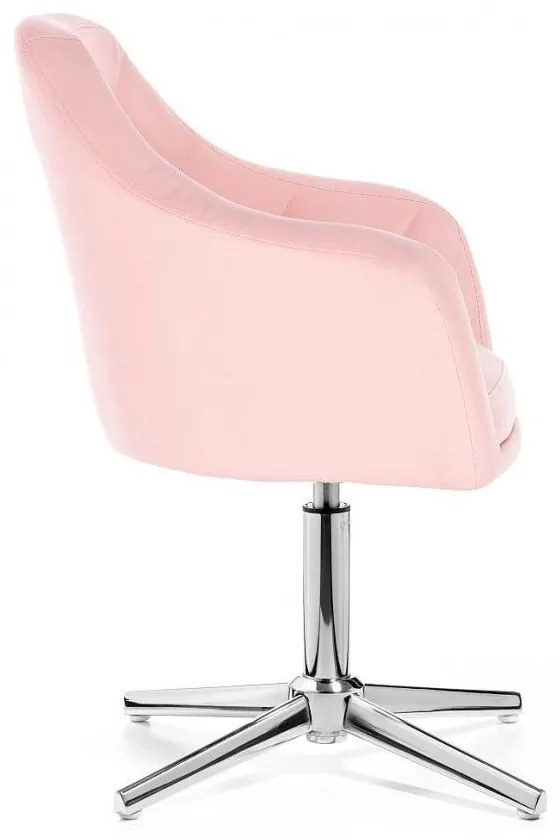 LuxuryForm DESIGN Kreslo ANDORA na striebornom kríži - ružové