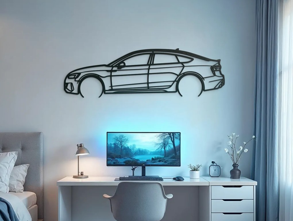 drevko Obraz na stenu RS 5 Sportback Rozmer obrazu: 26,5 x 86 cm, Farba dekorácie: Čierna