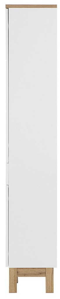 Kúpeľňová stojaca skrinka BALI biela - vysoká