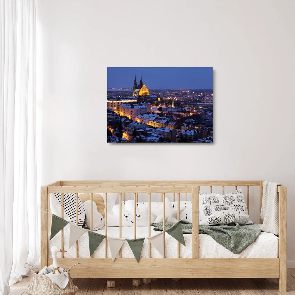 Sklenený obraz - Katedrála sv. Petra a Pavla, Brno, Česká Republika (70x50 cm)