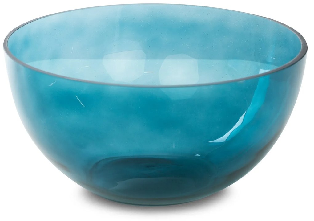 DEKORAČNÁ SKLENENÁ MISKA LIMITED COLLECTION LILI 25X13 CM TMAVOTYRKYSOVÁ