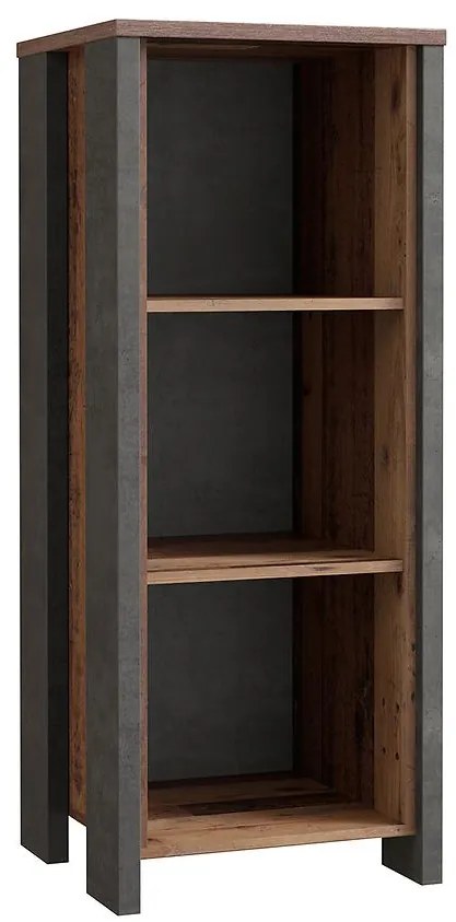 Regál Symmach 2P Old-Wood Vinteage/betón