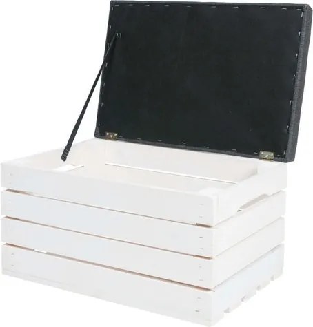 Drevený pufa s úložným priestorom – truhlica so sedákom