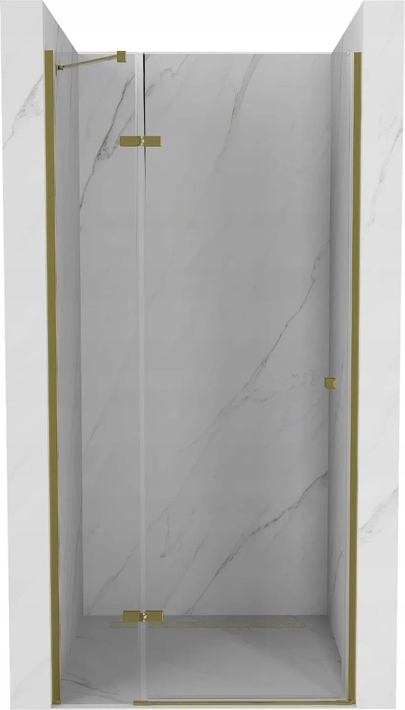 Mexen ROMA sprchové otváracie dvere ku sprchovému kútu 110 cm, číre sklo/zlatá, 854-110-000-50-00