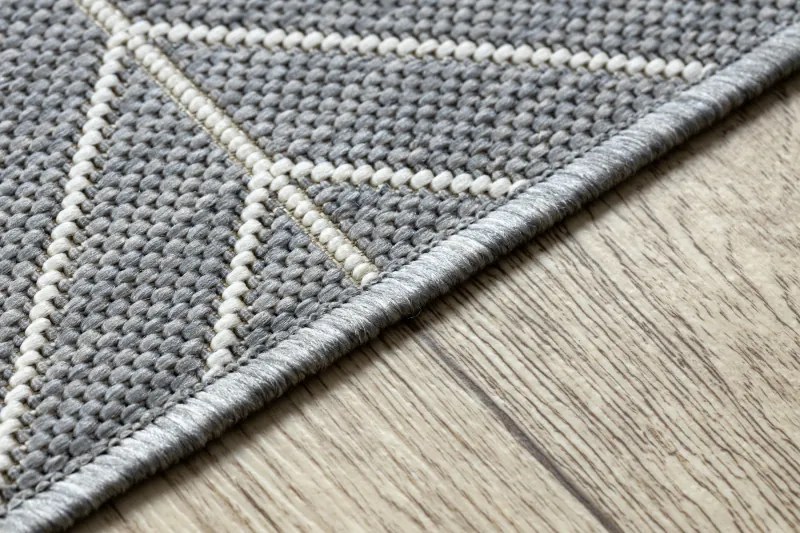 Koberec FLAT SISAL 48731637  Námestie  diamant,  geometrický  sivo /  krémový