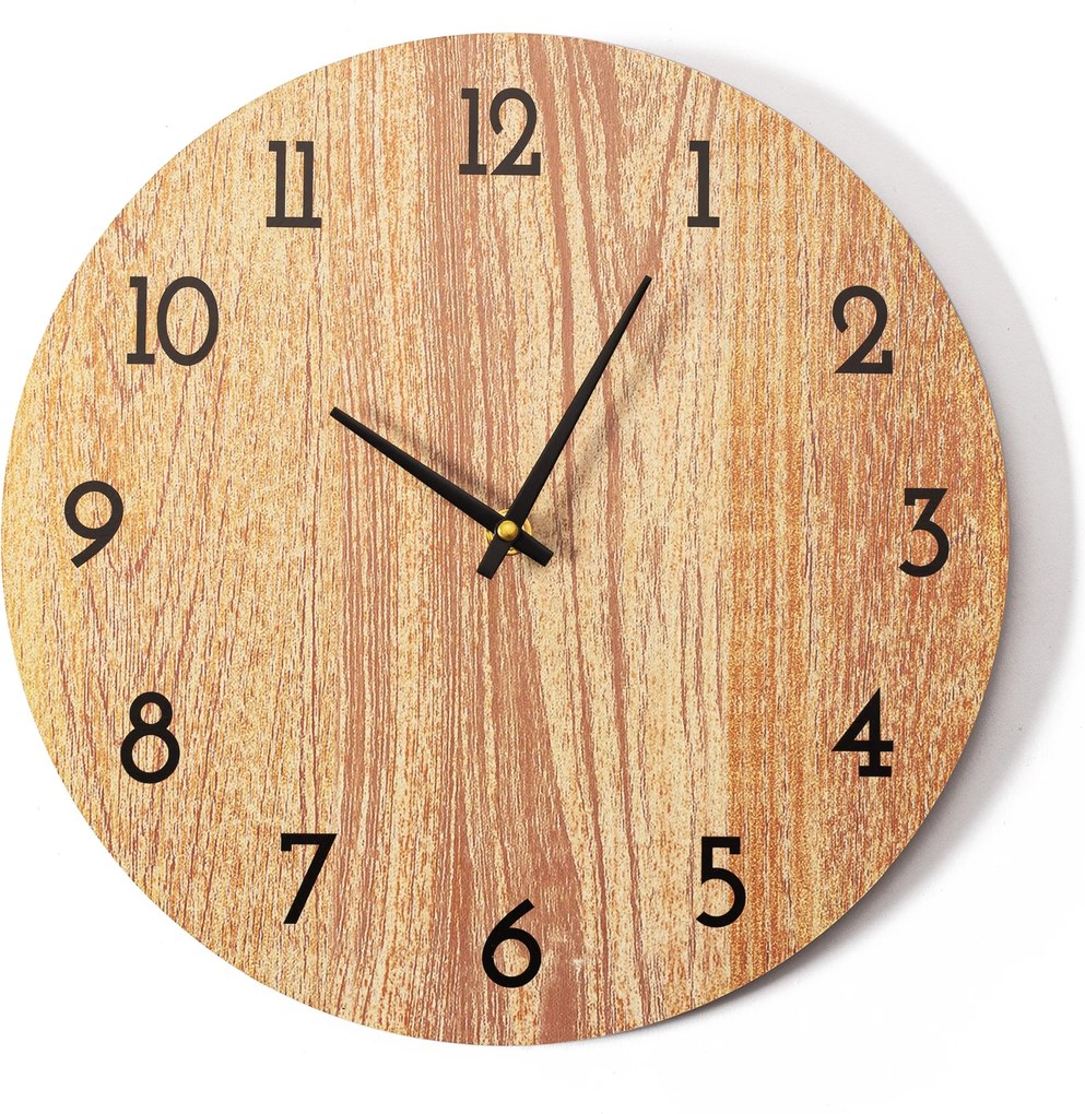 DomTextilu Klasické drevené nástenné hodiny do spálne 24623