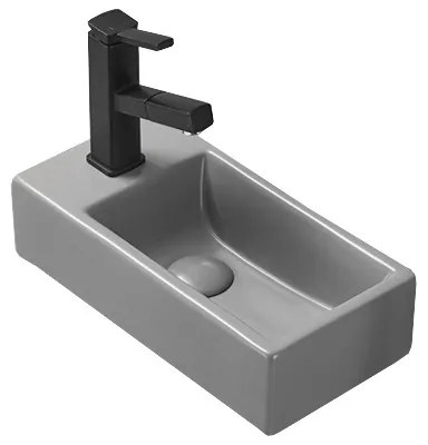 Mexen Inez, umývadlo na dosku, pravé, 40 x 20 cm, svetlá šedá matná, 21484061R