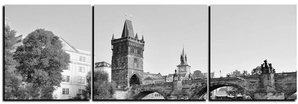 Obraz na plátne - Karlov most v Prahe - panoráma 5259QC (90x30 cm)