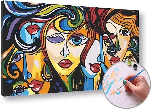 Maľovanie podľa čísel ŽENY – nízka náročnosť