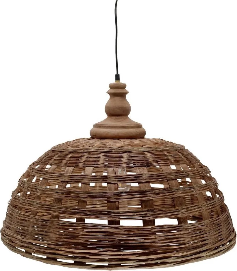 Prírodné antik závesné svetlo lampa z prúteného ratanu - Ø 31*38cm/ E27/ 25W