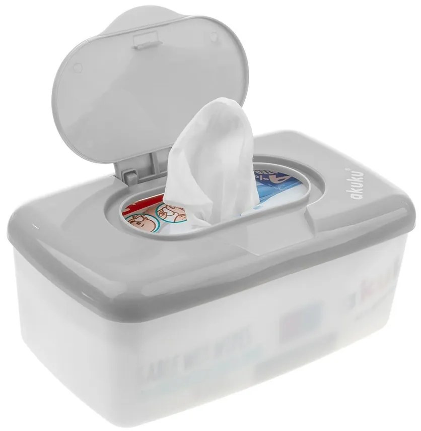 Akuku Box na vlhčené servítky, sivá