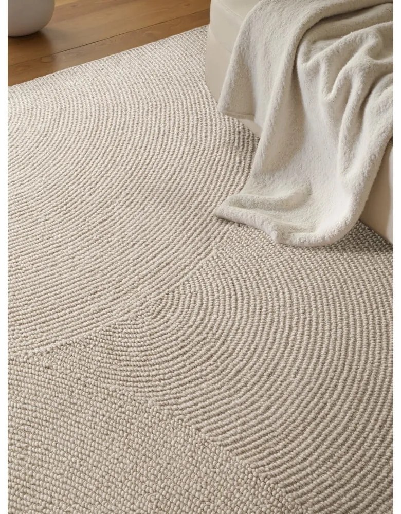 Ručne tkaný vlnený koberec vo svetlo prírodnej farbe 120x180 cm Eleni Natural White – Hanse Home