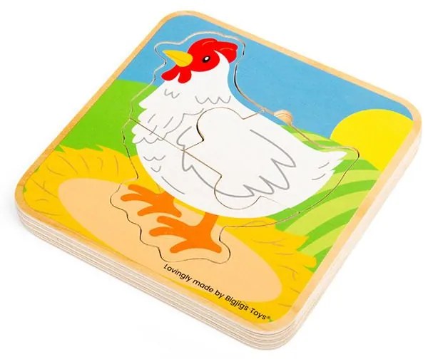 Bigjigs Toys Puzzle Životný cyklus sliepky
