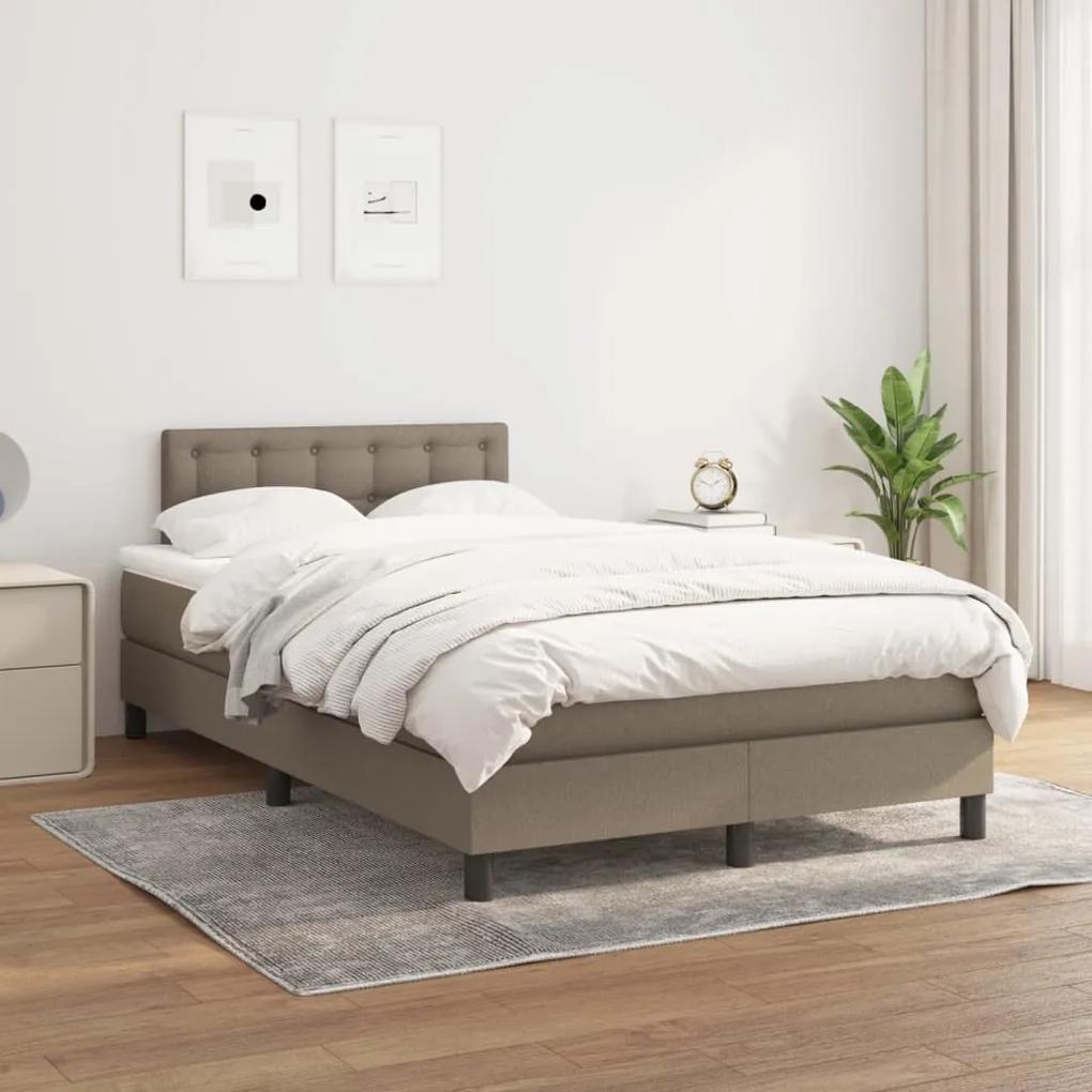 Boxspring posteľ s matracom sivohnedý 120x200 cm látka 3140365