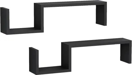 Sada 2 ks políc Linea 58 cm, čierna%