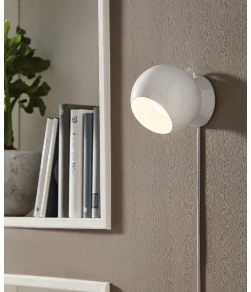 Eglo 94513 - LED stolová/nástenná lampa PETTO 1 1xGU10/2,8W/230V biela