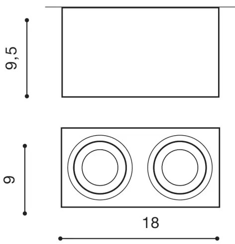 Moderné bodové svietidlo Brant 2 SQ IP44 biele