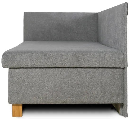 Posteľ Leo s čelami, 200x90, Ľavá, sivá (a55, 90cm, deska/ella, noha e)