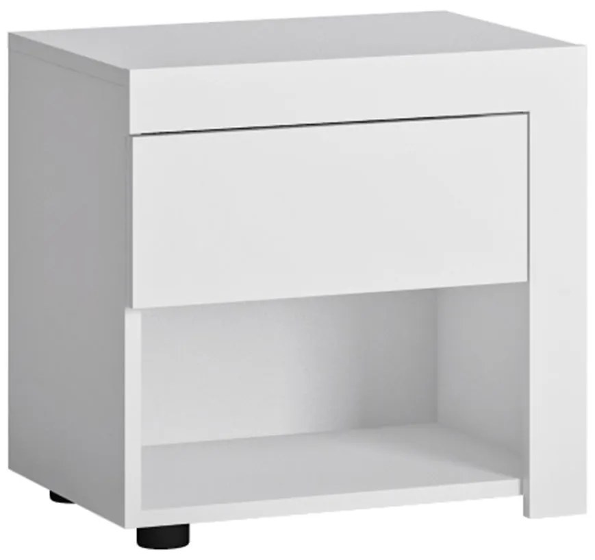 Nočný stolík Lyon Biela Lyok03r 1s Biela Alpin/Biela